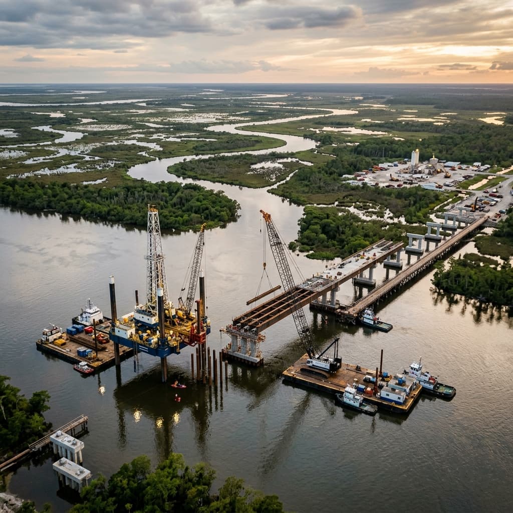 Swamp drilling rigs